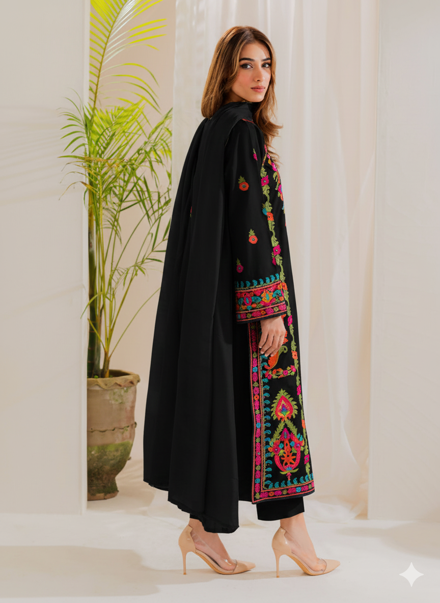 Multi Color Black 3Pcs