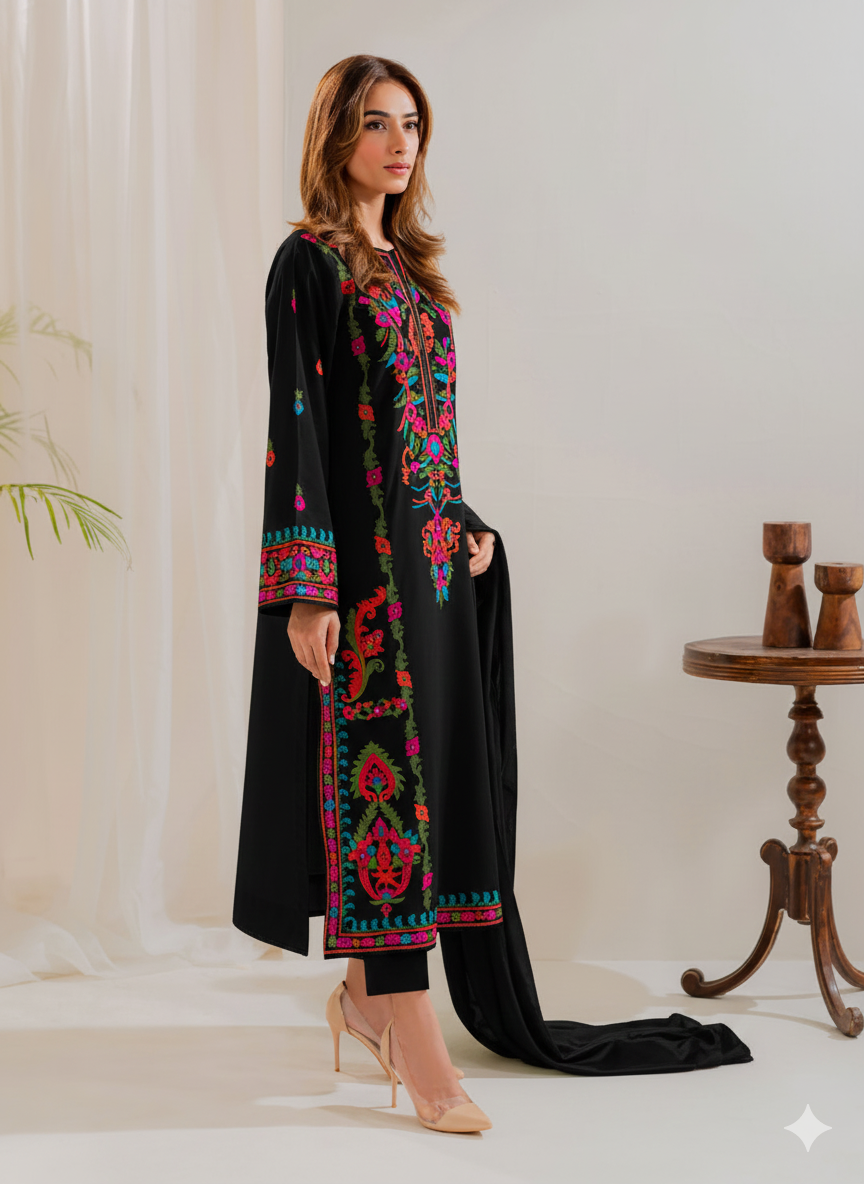 Multi Color Black 3Pcs