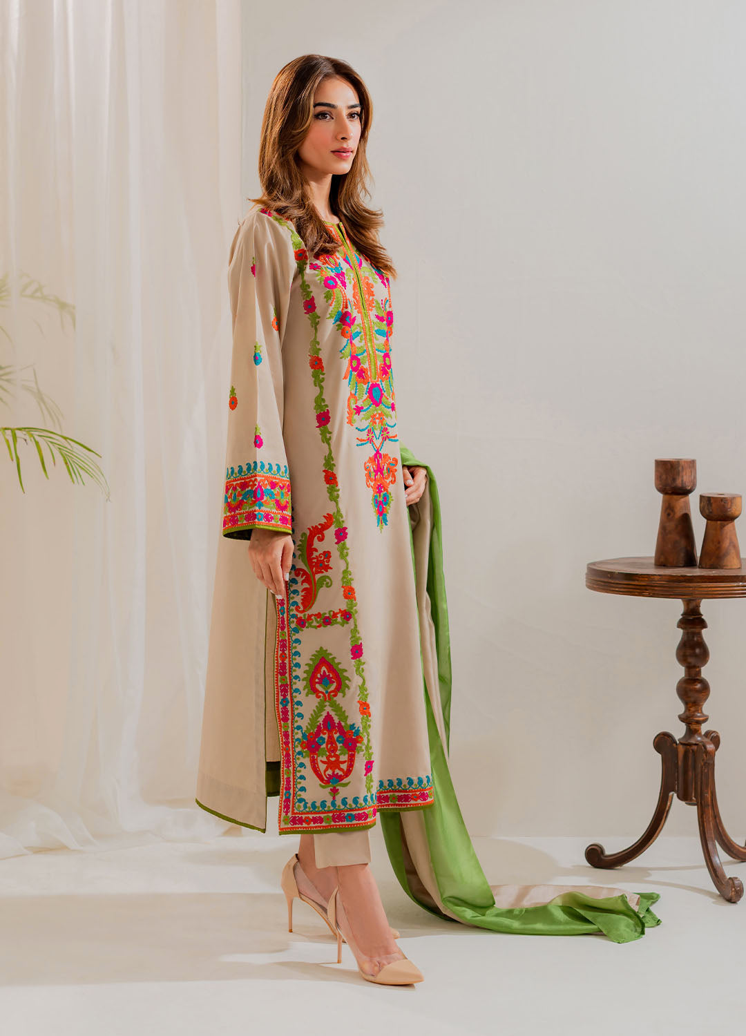 Multi Color 3Pcs Embroidery